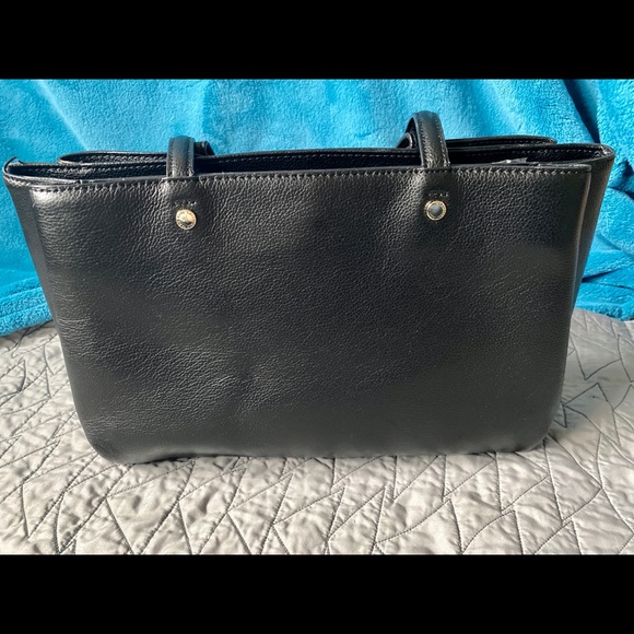 KARL LAGERFELD PARIS tote satchel handbag black Pre-owned in excellent shape - Picture 3 of 7